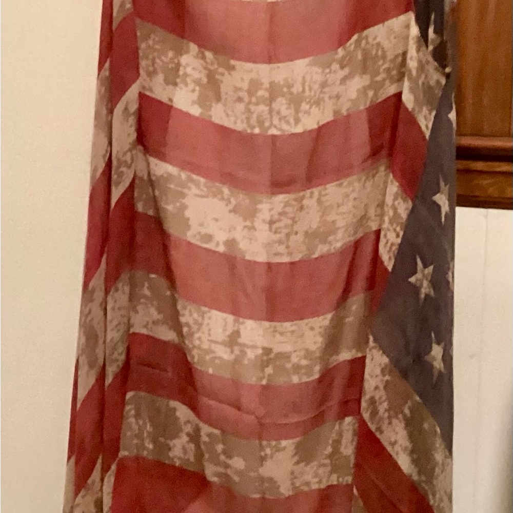 American Flag Patterned Scarf